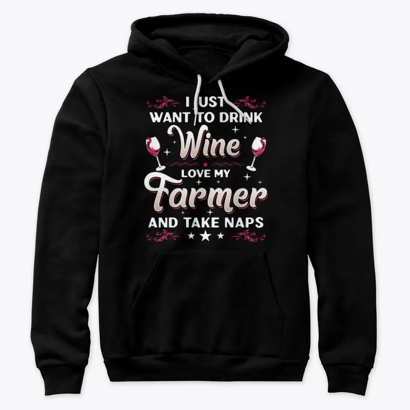 Funny Farmer's Wife And Wine Lover Gift