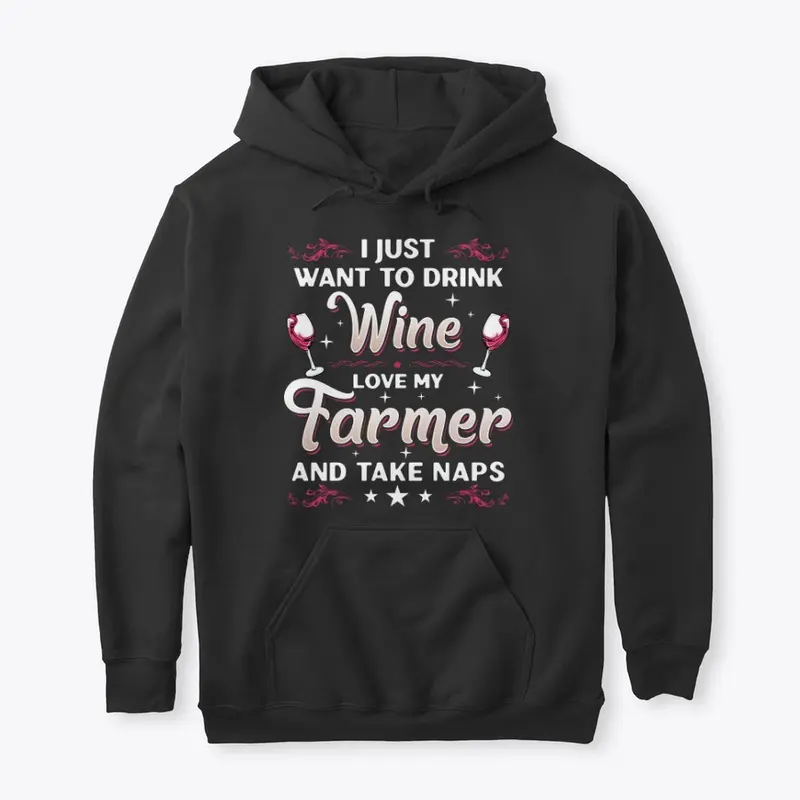 Funny Farmer's Wife And Wine Lover Gift